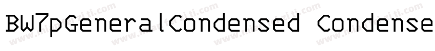 BW7pGeneralCondensed Condensed字体转换
